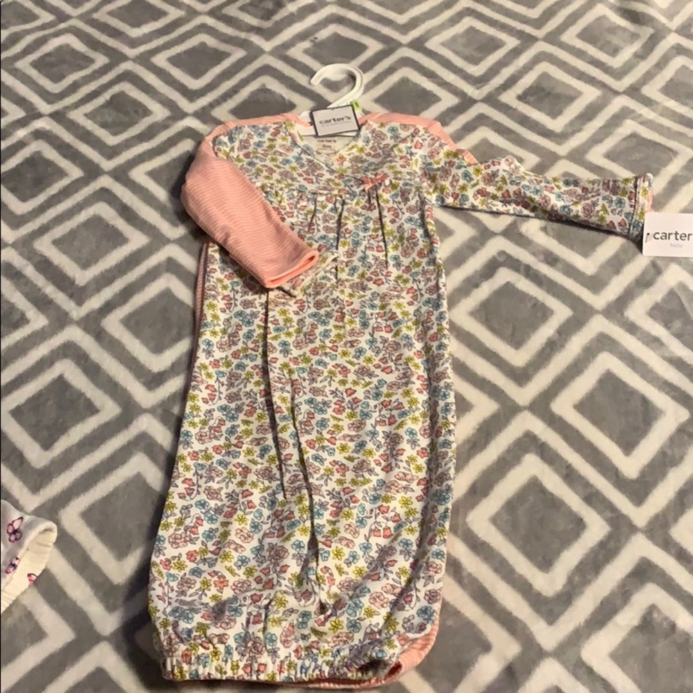 🎀4for$20🎀 3m Carter’s gowns. NWT